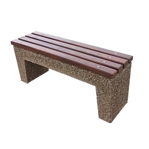 Banca-beton-cu-sezut-din-lemn-Alaska 4 ProUrban.ro banci stradale din beton