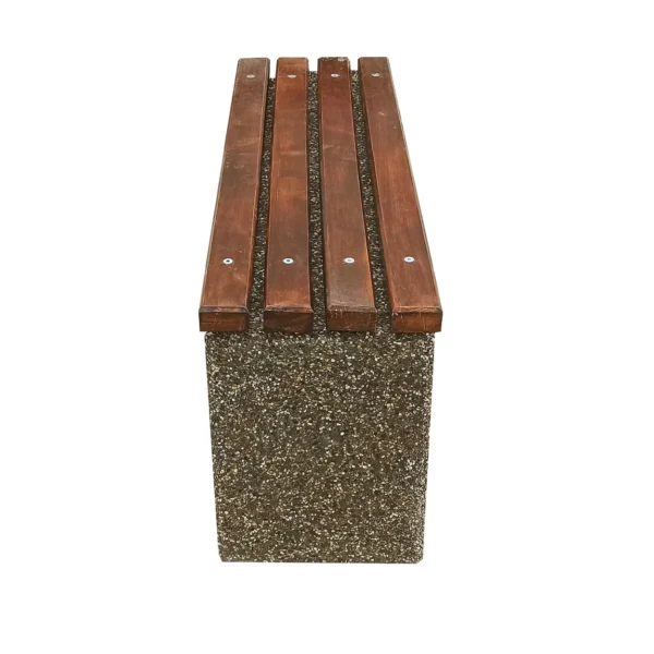 Banca-beton-cu-sezut-din-lemn-Alaska ProUrban.ro banci stradale din beton