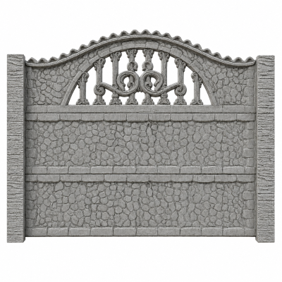 Panou gard beton Eris inaltime 1,5 m, cu stalpi cu model