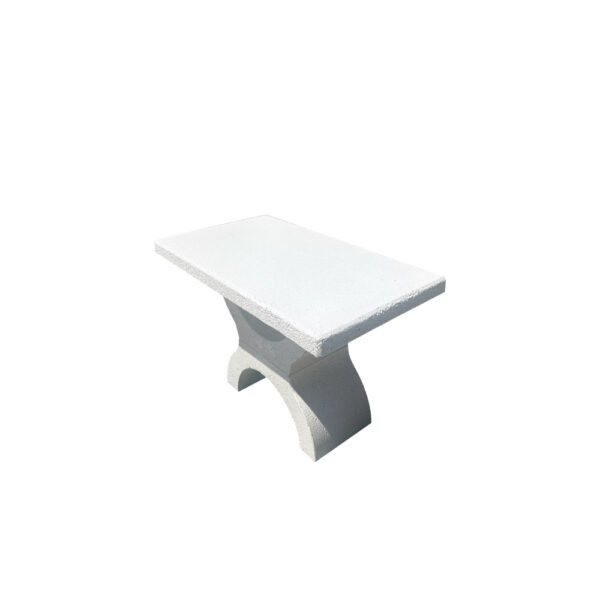 Masa-alba-mobilier-urban-120x66x71.ProUrban.ro Masa din beton și marmura alba
