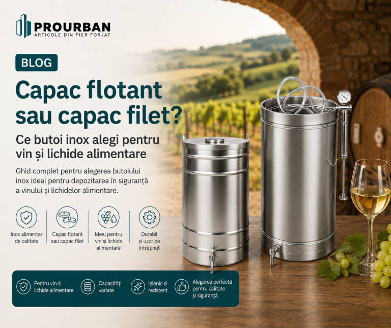 butoi inox capac flotant. prourban.ro