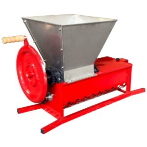 Zdrobitor de struguri manual cu desciorchinator, cuva inox 30 L